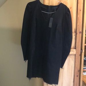NWT Maison Cinqcent 500 black LS corduroy dress